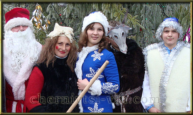 відкриття новорічної ялинки, смт Чернівці