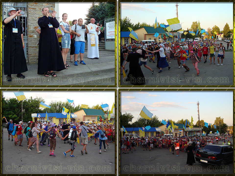 свята хода біля костелу святого Миколая, смт Чернівці