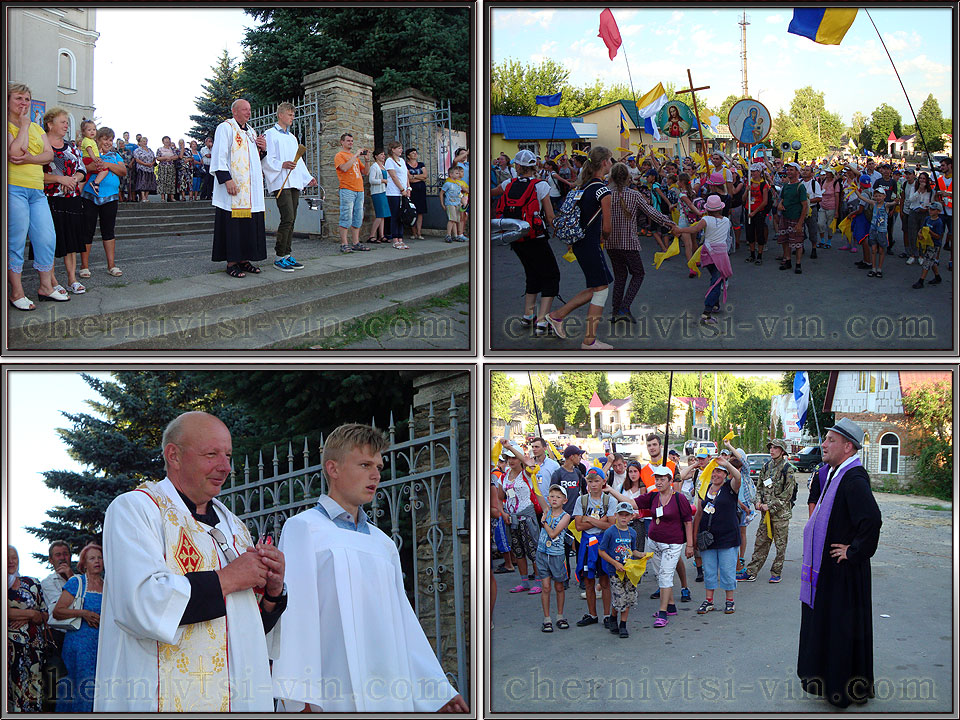 свята хода біля костелу святого Миколая, смт Чернівці