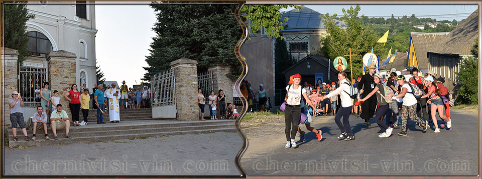 діти йдуть святою ходою до Летичева, Чернівецький район