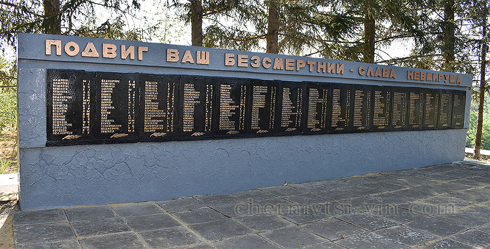 стіна пам'яті, Чернівецька ТГ
