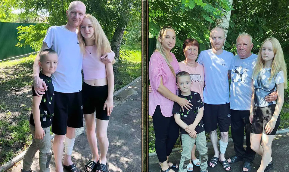Андрій Кондратюк з родиною, с.Сокіл