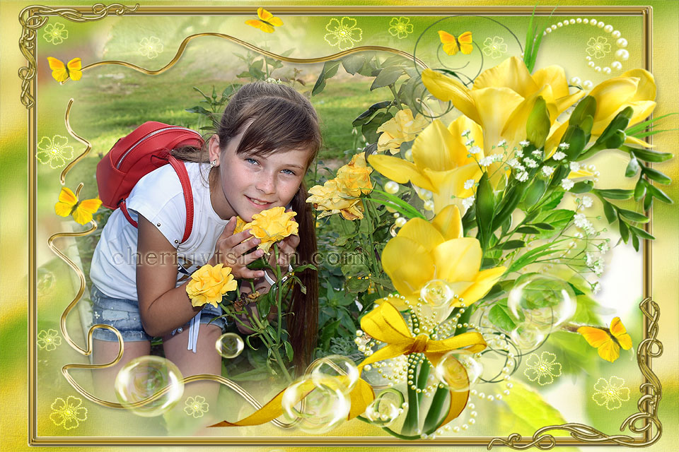Дар'я Шульга у жовтих квітах